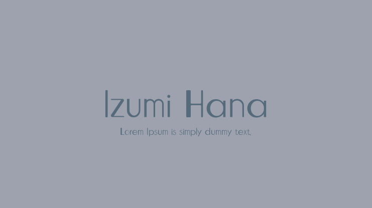 Izumi Hana Font