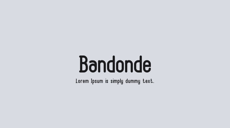 Bandonde Font