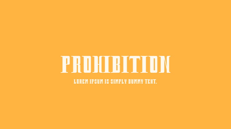 Prohibition Font