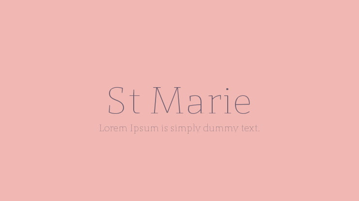 St Marie Font