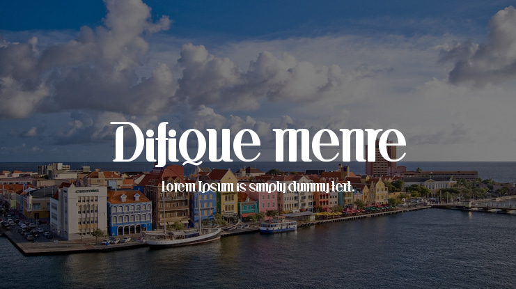 Difique menre Font