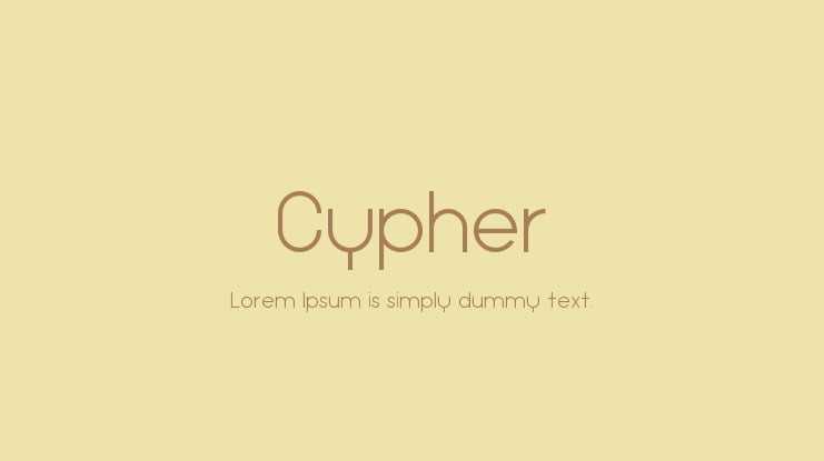 Cypher Font Family
