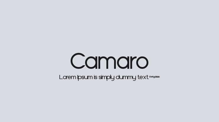 Camaro Font