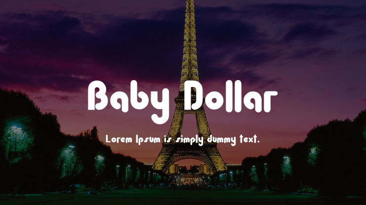 Baby Dollar Font
