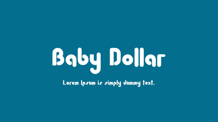 Baby Dollar Font