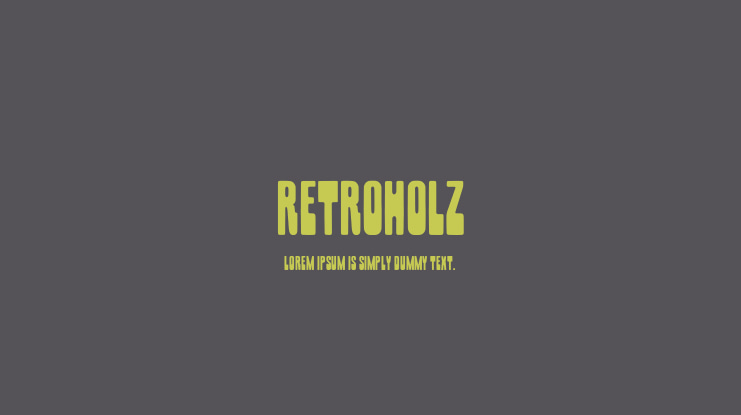 Retroholz Font