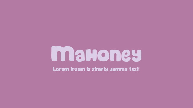 Mahoney Font Family