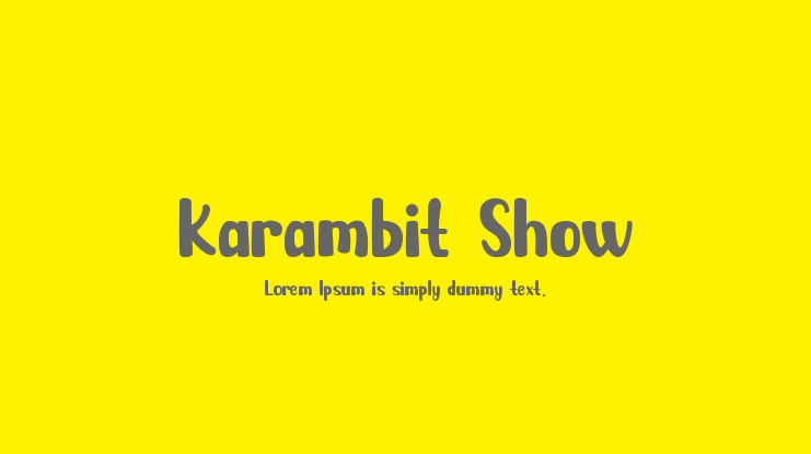 Karambit Show Font