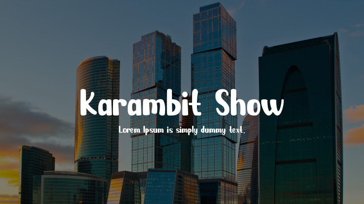 Karambit Show Font