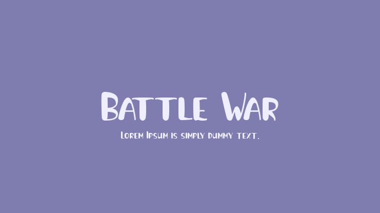 Battle War Font