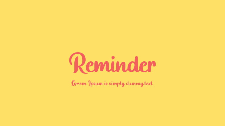 Reminder Font