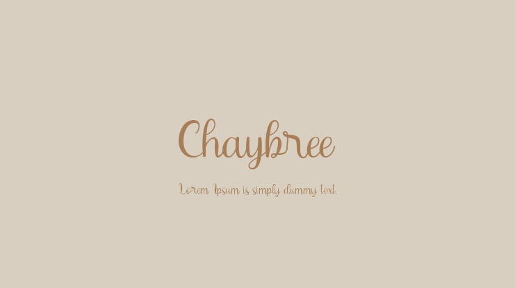 Chaybree Font