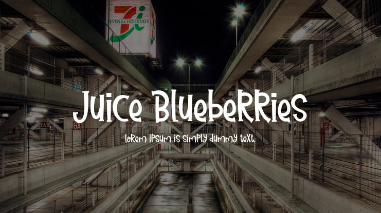Juice Blueberries Font