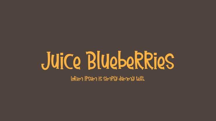 Juice Blueberries Font