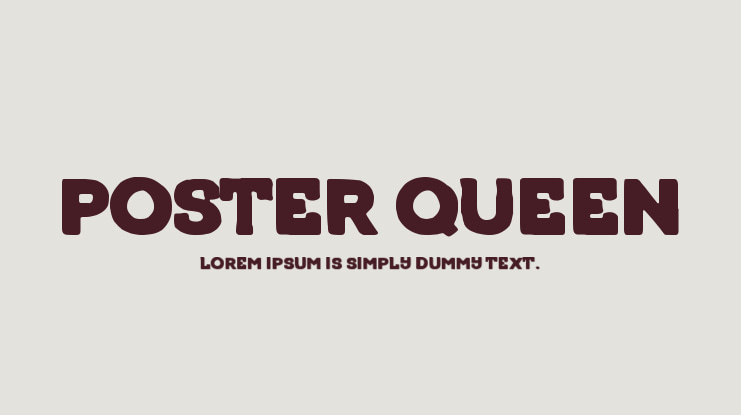 Poster Queen Font