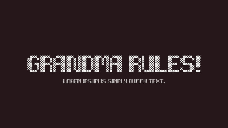 Grandma Rules! Font