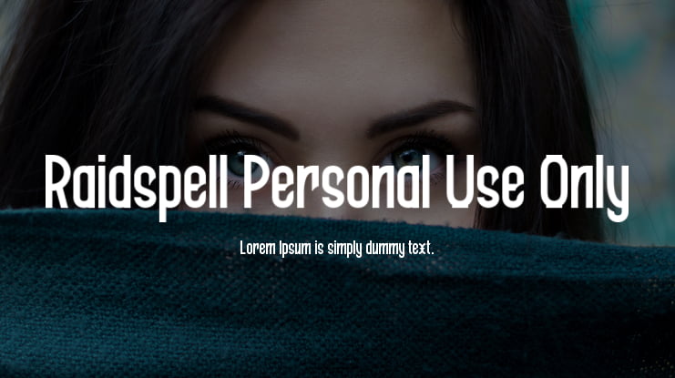 Raidspell Personal Use Only Font
