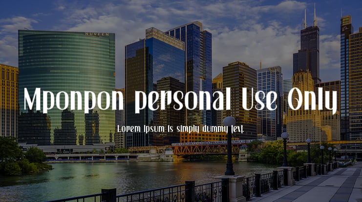 Mponpon personal Use Only Font