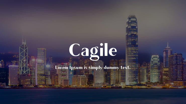 Cagile Font Family