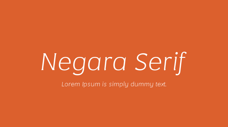 Negara Serif Font