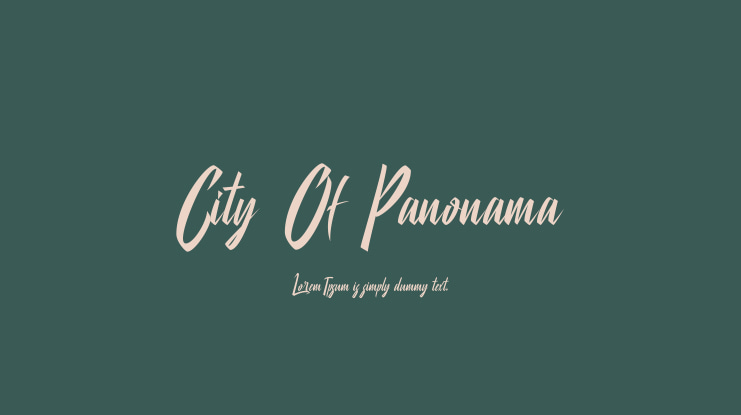 City Of Panonama Font Family
