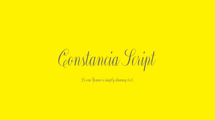 Constancia Script Font