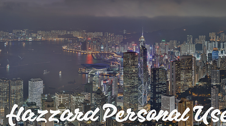 Hazzard Personal Use Font
