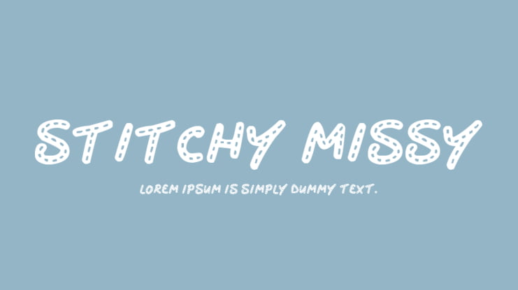 Stitchy Missy Font Family