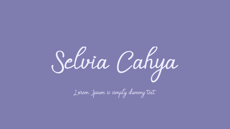 Selvia Cahya Font