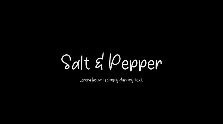 Salt & Pepper Font