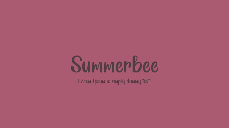 Summerbee Font