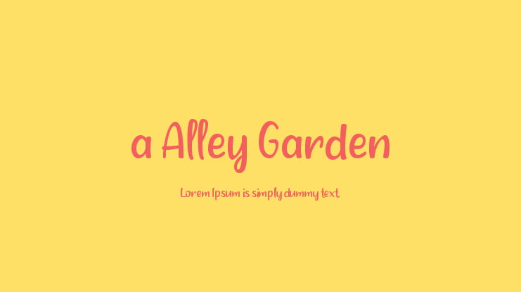 a Alley Garden Font