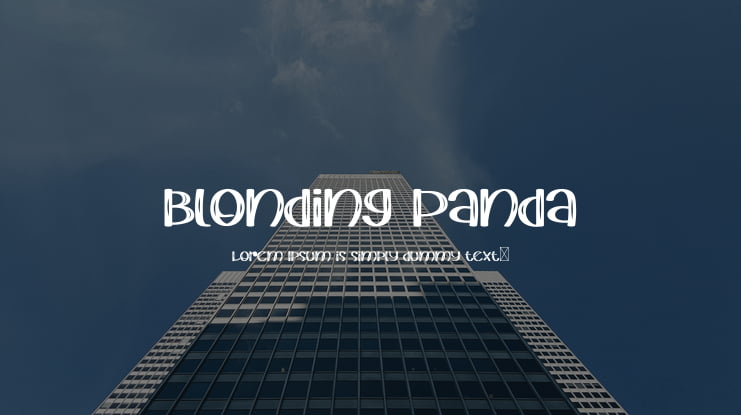 Blonding Panda Font