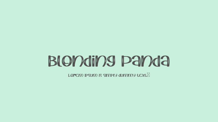 Blonding Panda Font