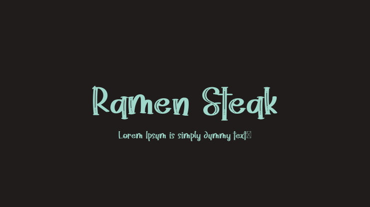 Ramen Steak Font
