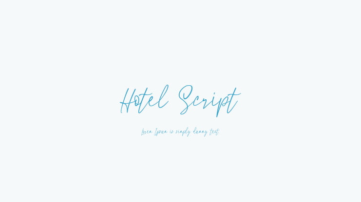 Hotel Script Font