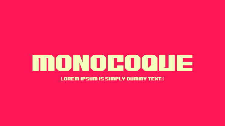 MONOCOQUE Font