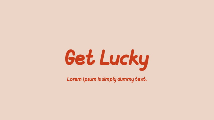 Get Lucky Font