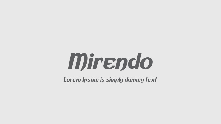 Mirendo Font