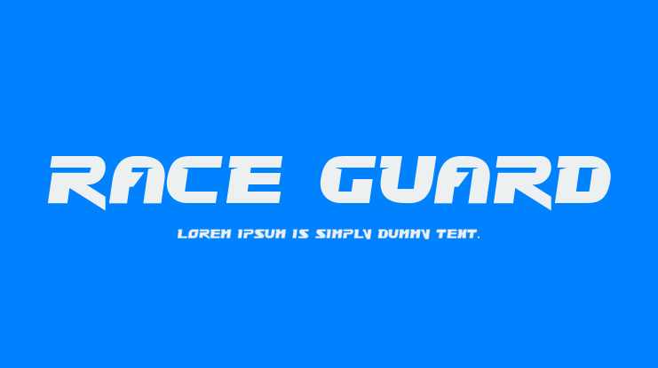 Race Guard Font