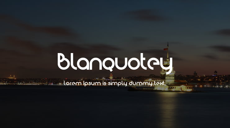 Blanquotey Font