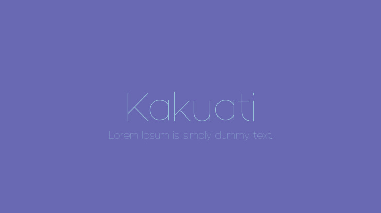 Kakuati Font