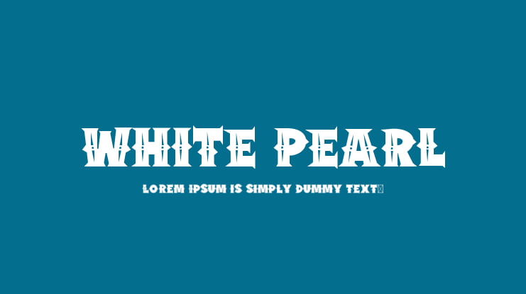 WHITE PEARL Font