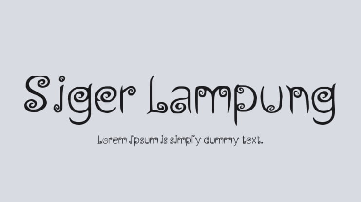 Siger Lampung Font