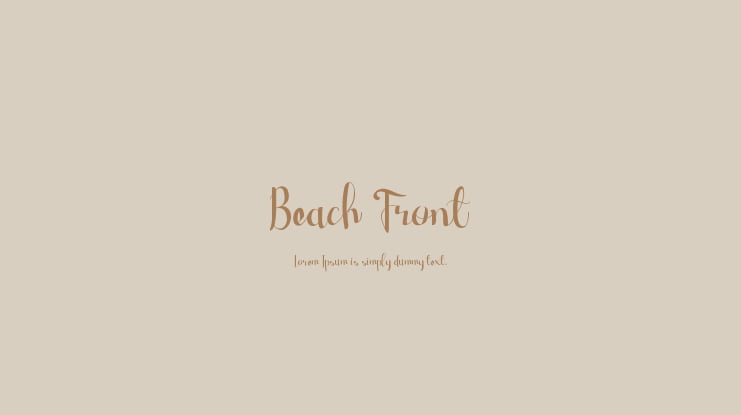 Beach Front Font