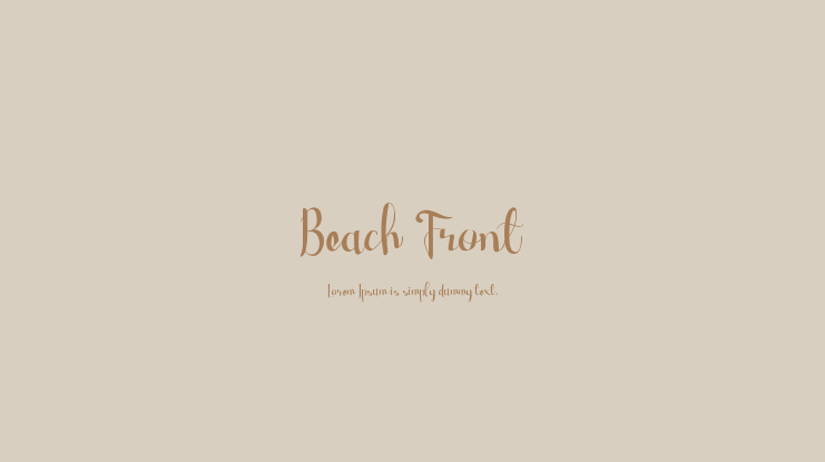 Beach Front Font