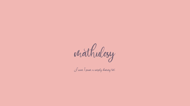 mathulesy Font
