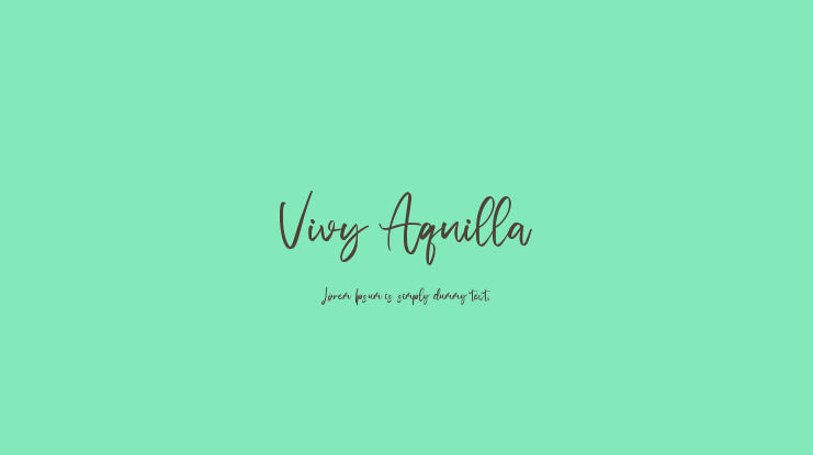 Vivy Aquilla Font