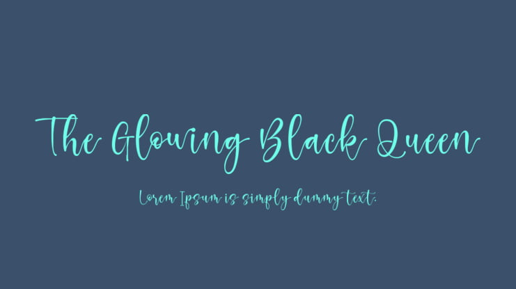 The Glowing Black Queen Font