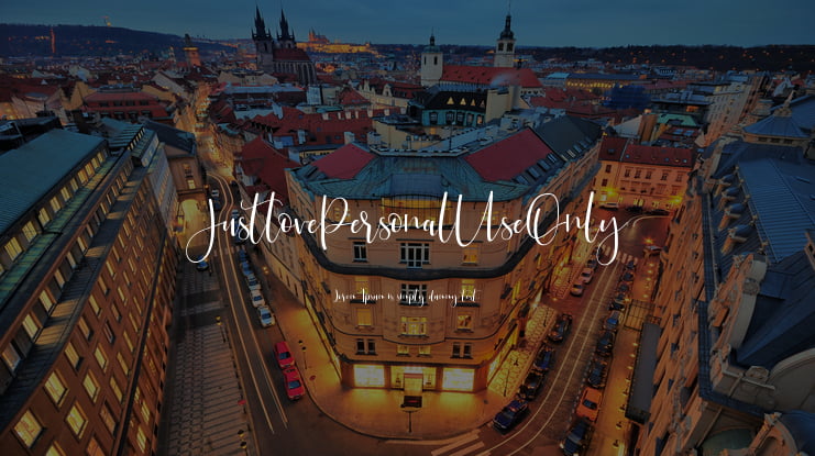 JustlovePersonalUseOnly Font